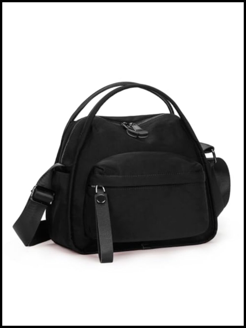 Nylon Crossbody Bag for Women Top Handle Shoulder Purse Square Casual